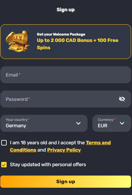 Sing Up RocketPlay Casino in Australia